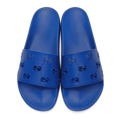 gucci blue rubber